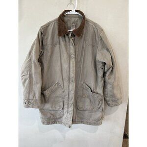 Vintage Berne Men's Distressed Blanket Lined Canvas Barn Chore Jacket Large Coat